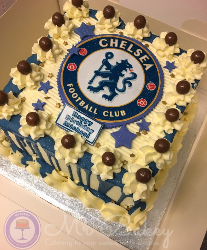 Chelsea Football customised cake topper | Oh So Glitter